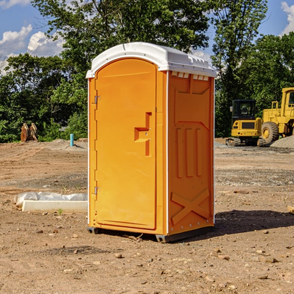 can i customize the exterior of the porta potties with my event logo or branding in Mahaska KS